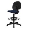 Flash Furniture Navy Blue Patterned Fabric Drafting Chair - Office BT-659-NVY-GG